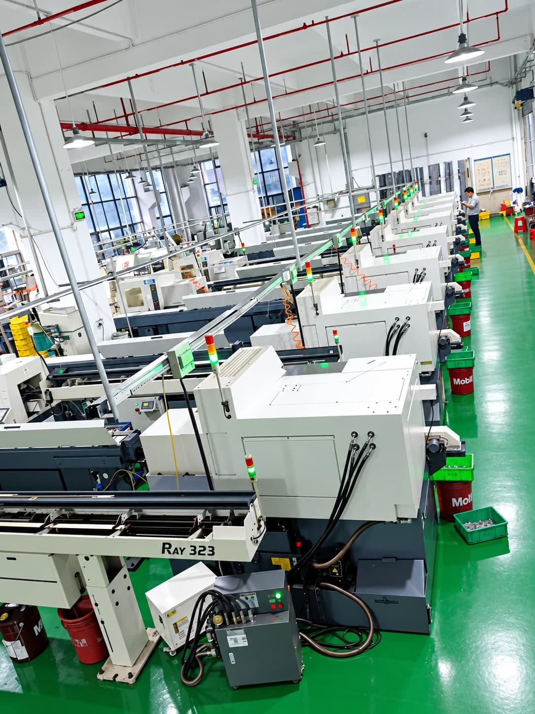 Machining equipment at a controlled manufacturing facility in Bracena's manufacturing network