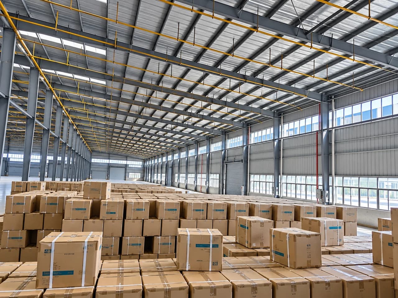 Warehouse and packing area at a controlled manufacturing facility in Bracena's manufacturing network