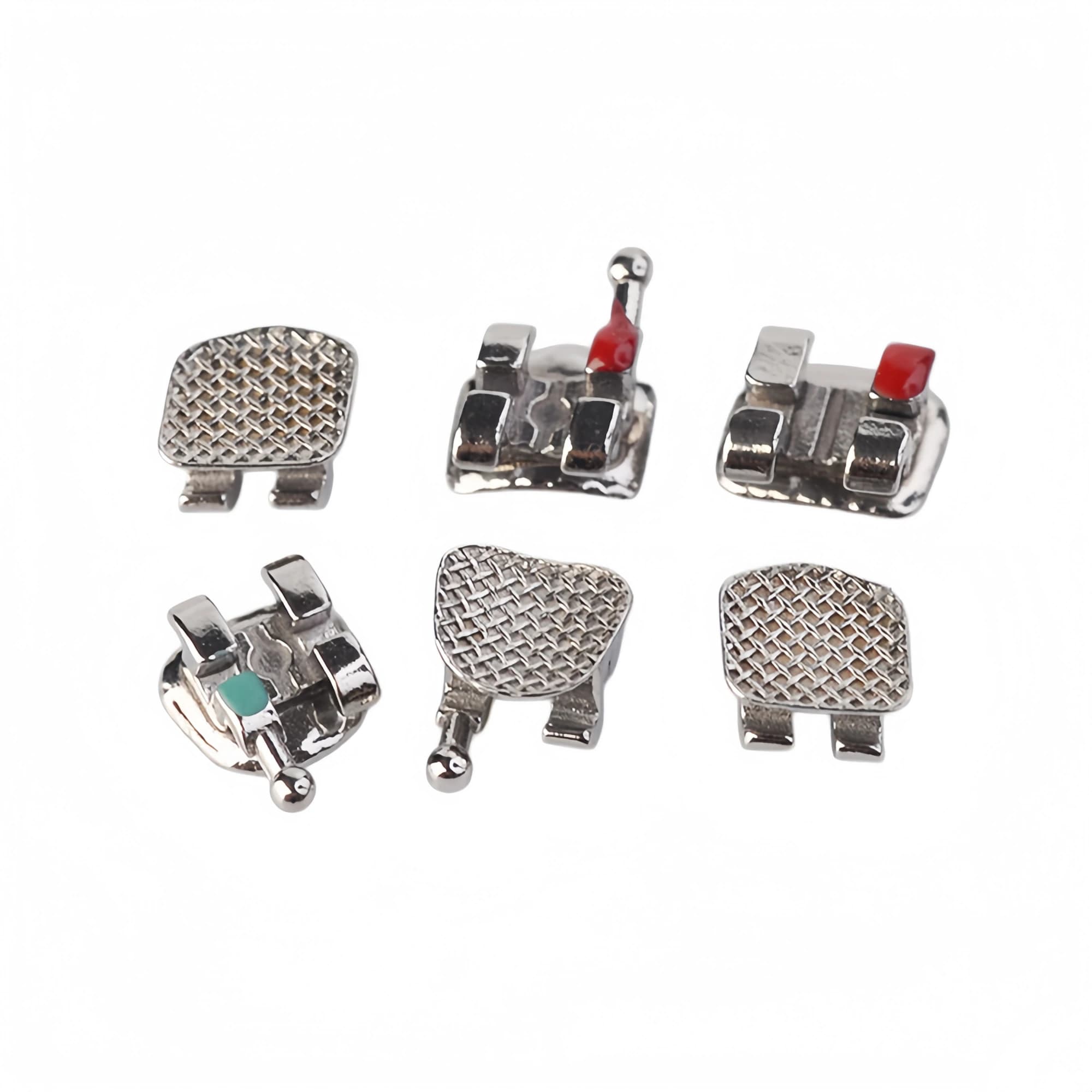 Mini metal orthodontic brackets in MBT and Roth options