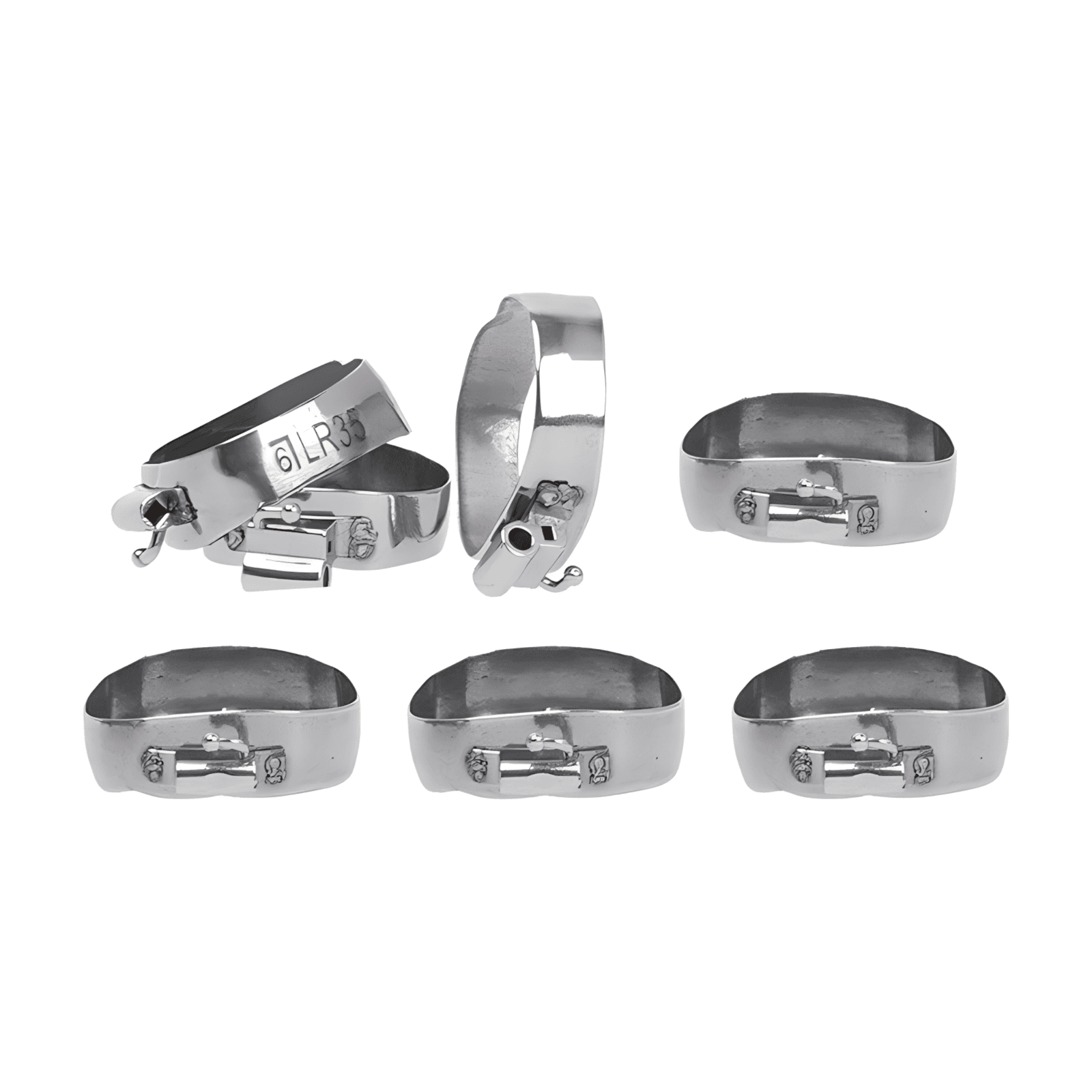 Orthodontic molar bands with pre-welded buccal tubes in double- and single-tube forms