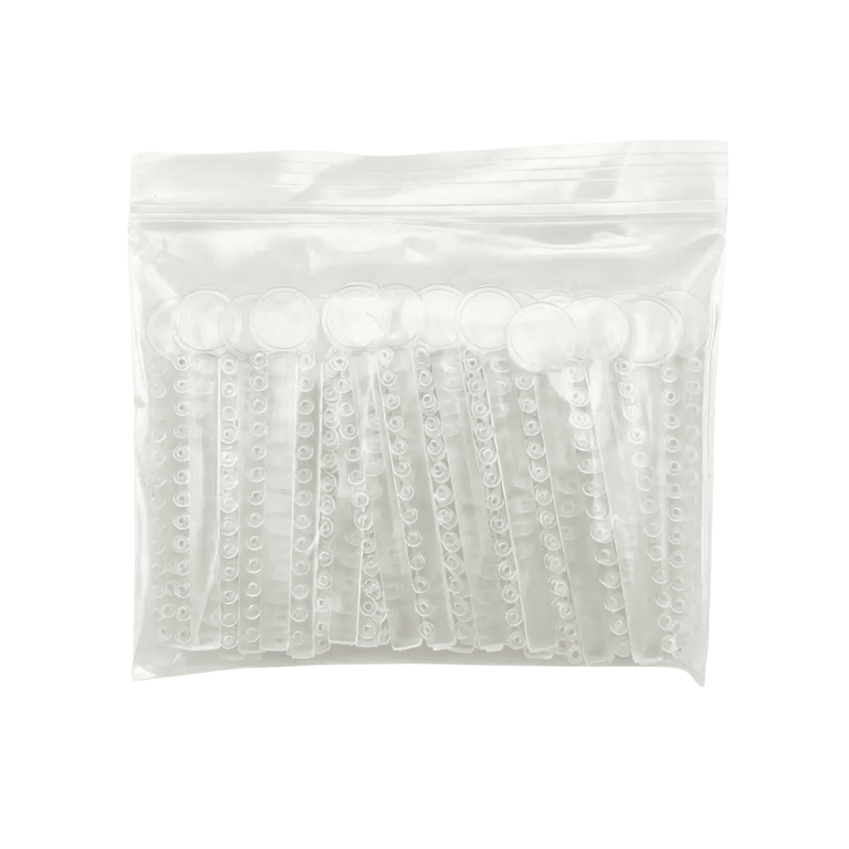 Clear long-stick ligature ties in plain packaging