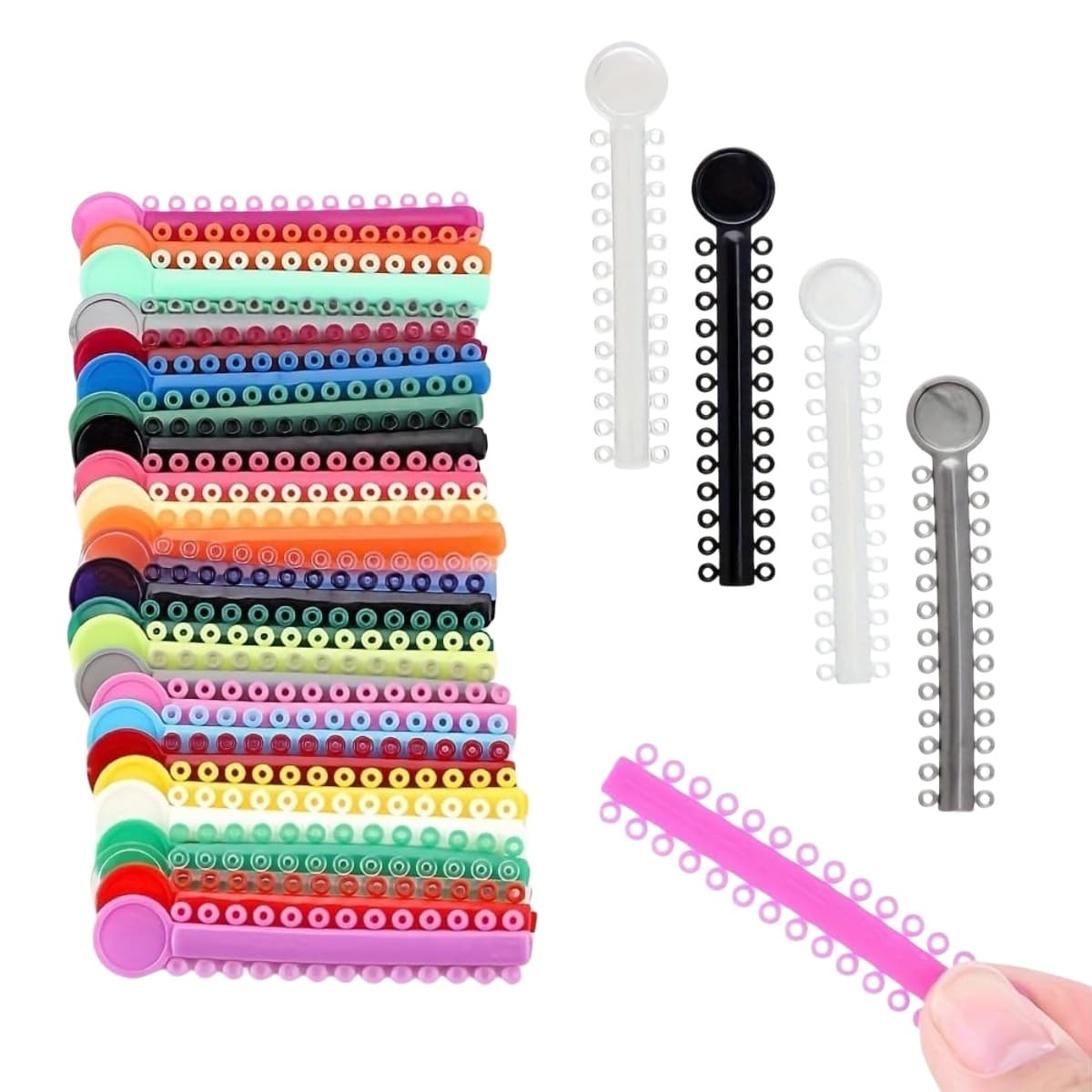 Assorted color long-stick ligature ties