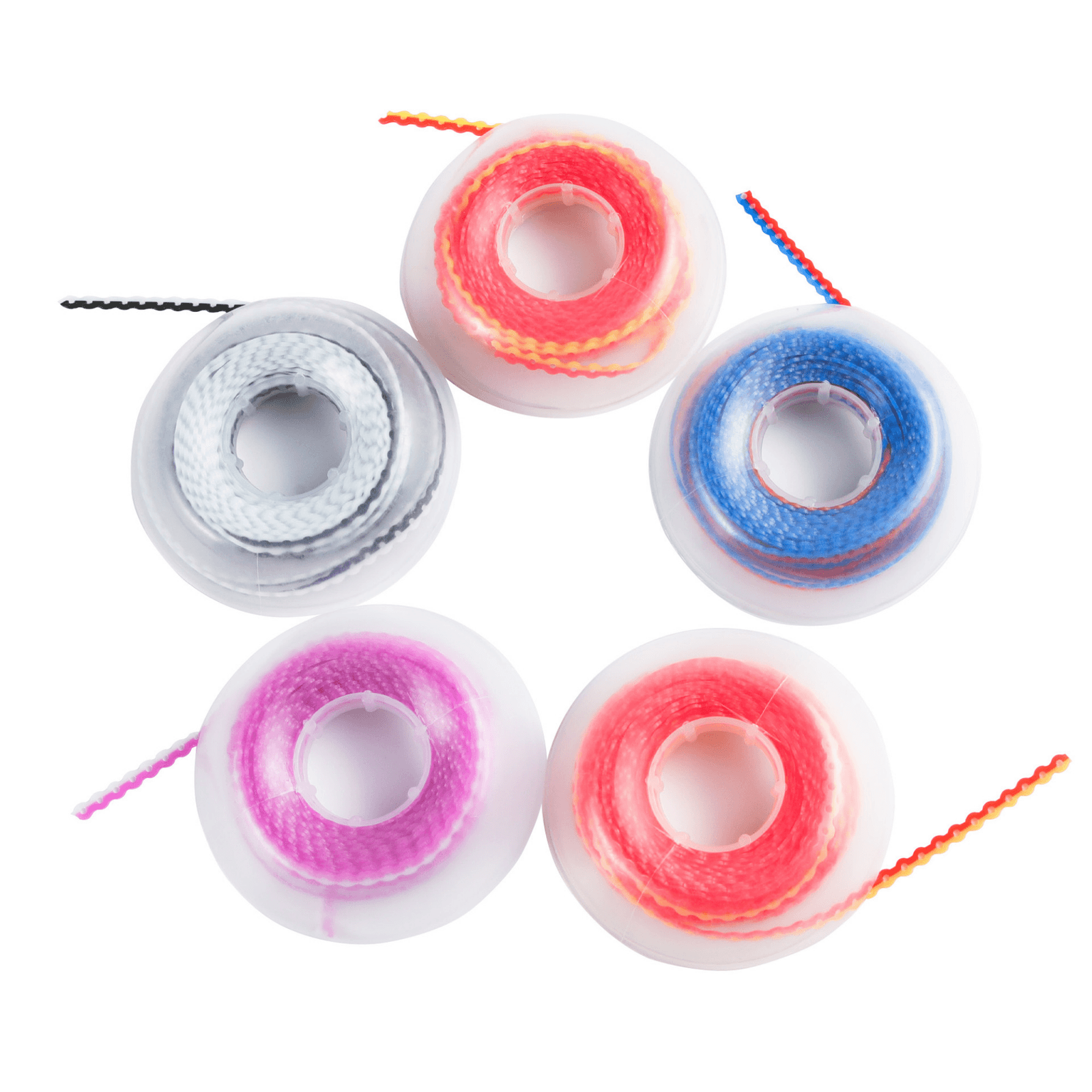 Two-color orthodontic power chain rolls