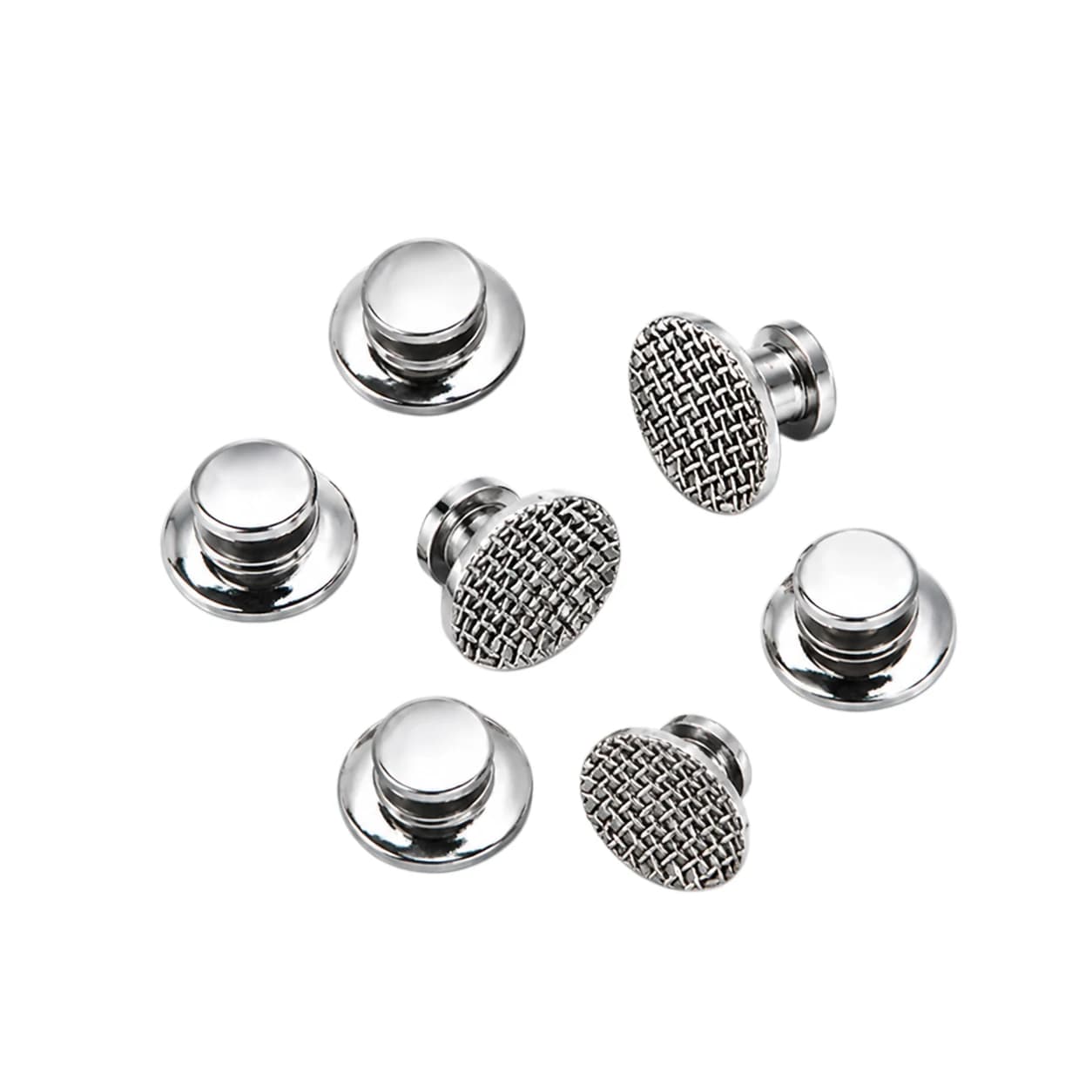 Round mesh-base orthodontic bondable lingual buttons