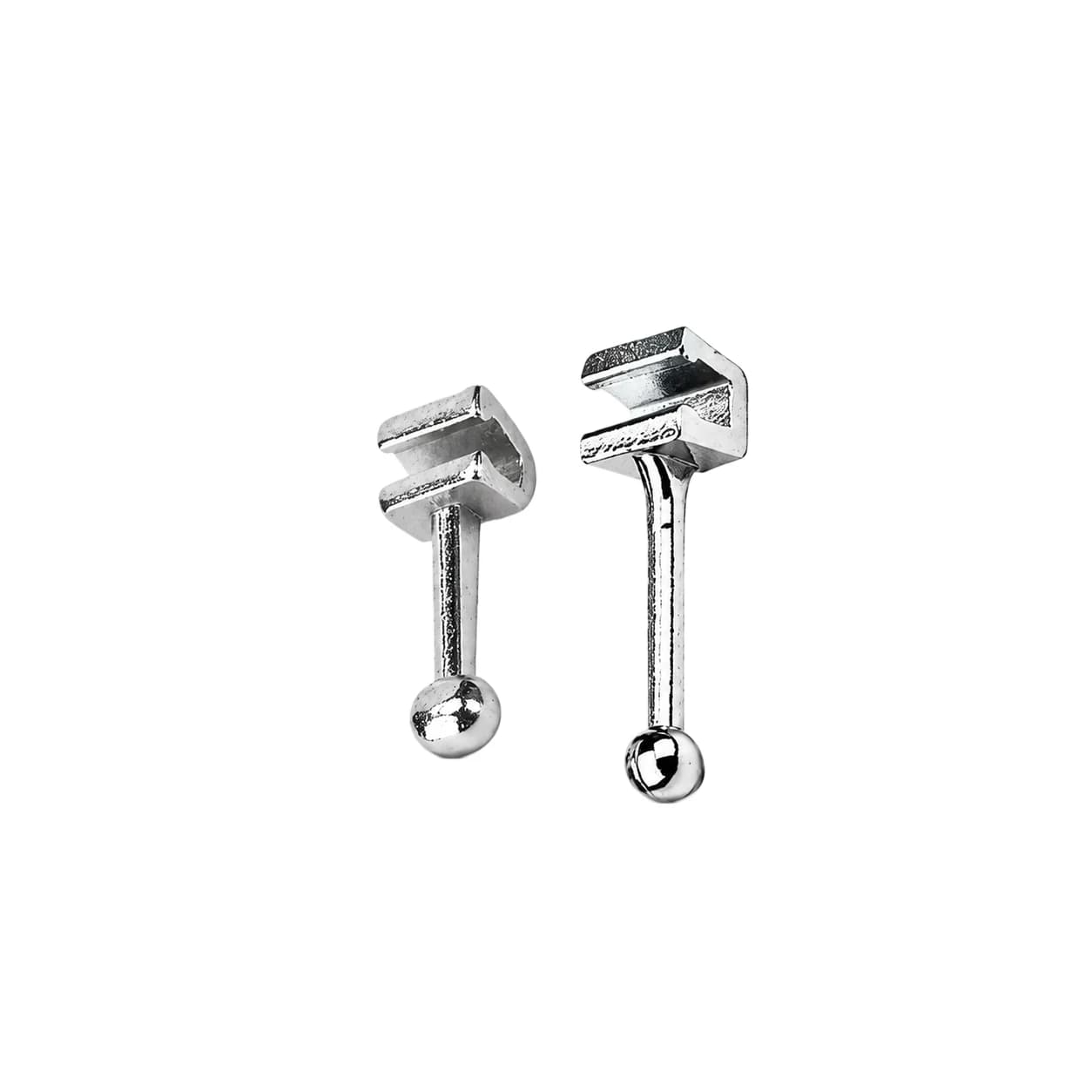 Detail view of orthodontic crimpable hook profiles
