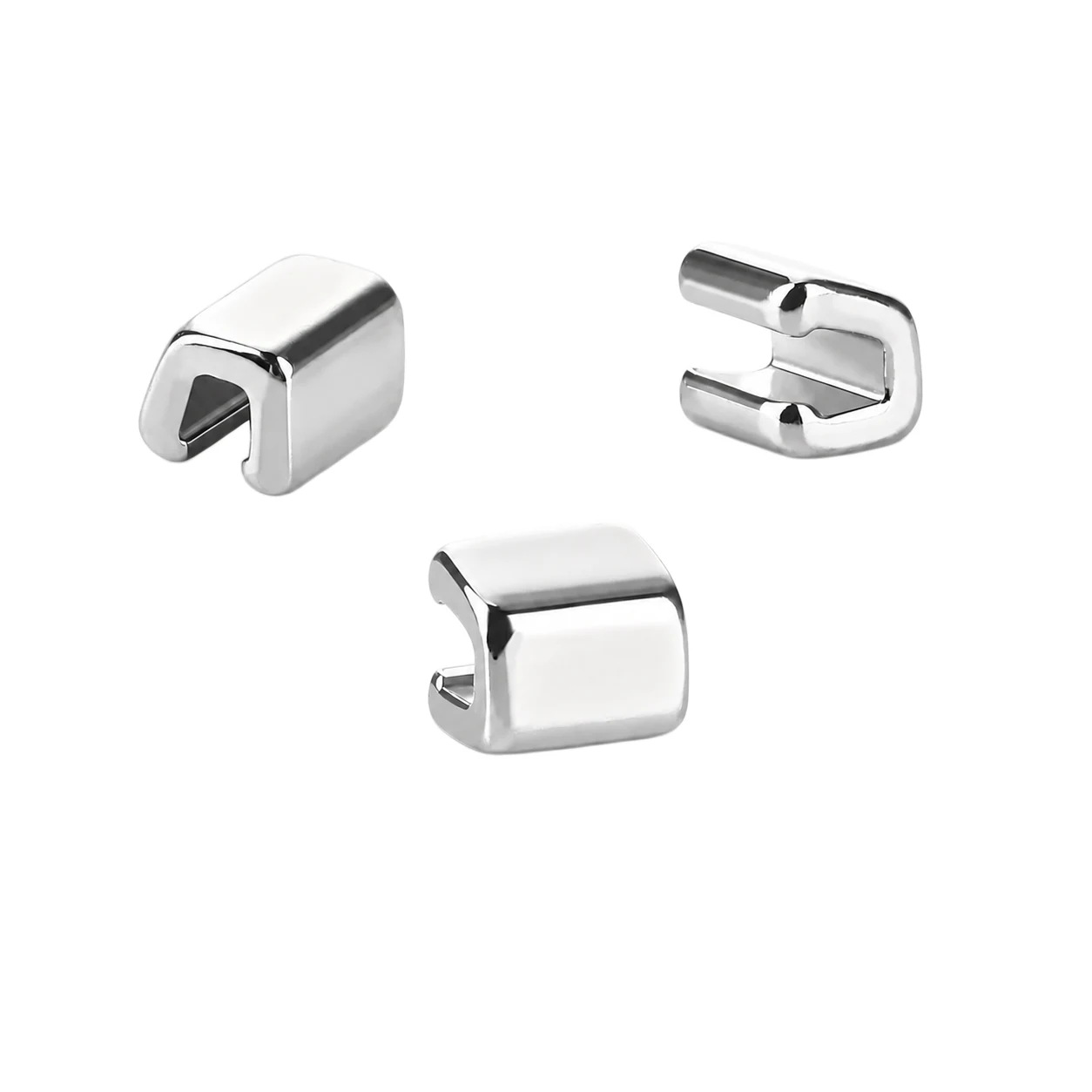 Open-wall orthodontic crimpable archwire stops